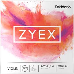Zyex Violin String Set, 1/2 Scale, Medium Tension