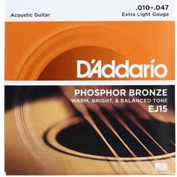 D'Addario 10-47 Extra Light, Phosphor Bronze Acoustic Guitar Strings