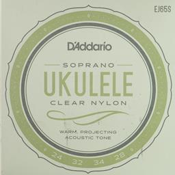 D'Addario  EJ65S Pro-Arté Custom Extruded Nylon Ukulele Strings, Soprano