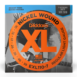 D'Addario 10-59 Regular Light 7-String, XL Nickel Electric Guitar Strings
