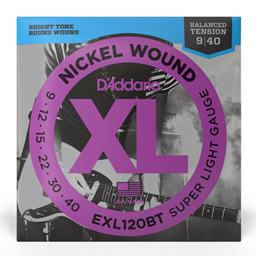 D'Addario 09-40 Super Light Balanced Tension, XL Nickel Electric Guitar Strings
