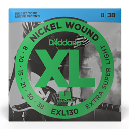 D'Addario 08-38 Extra Super Light, XL Nickel Electric Guitar Strings