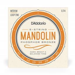 D'Addario  EJ74 Mandolin Strings, Phosphor Bronze, Medium, 11-40