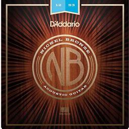 D'Addario 12-53 Light, Nickel Bronze Acoustic Guitar Strings