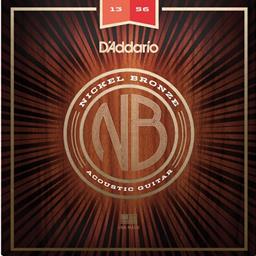 D'Addario 13-56 Medium, Nickel Bronze Acoustic Guitar Strings