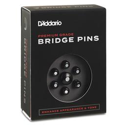 D'Addario Ebony Bridge Pins with End Pin Set, Pearl Inlay