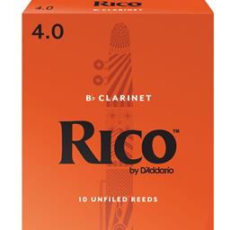 Rico Bb Clarinet Reeds, Strength 4, 10-pack