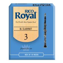 Rico Royal Bb Clarinet Reeds, Strength 3, 10-pack
