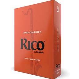 Rico Bass Clarinet Reeds, Strength 2, 10 Pack