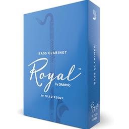 Rico Royal Bass Clarinet Reeds, Strength 2.5, 10 Pack