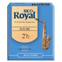 Rico Royal Alto Sax Reeds, Strength 2.5, 10-pack