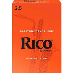 Rico Baritone Sax Reeds, Strength 2.5, 10-pack