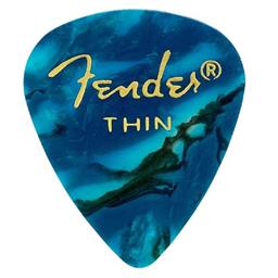 Fender Premium Celluloid 351 Shape Picks, Thin, Ocean Turquoise, 12-Pack