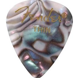 Fender Premium Celluloid 351 Shape Picks, Thin, Abalone, 12-Pack