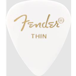 Fender Classic Celluloid, White, 351 Shape, Thin, 12 Count