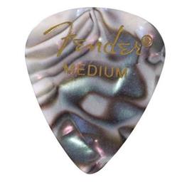Fender Premium Celluloid 351 Shape Picks, Medium, Abalone, 12-Pack