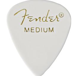 Fender Classic Celluloid, White, 351 Shape, Medium, 12 Count