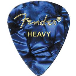 Fender Premium Celluloid 351 Shape Picks, Heavy, Blue Moto, 12-Pack