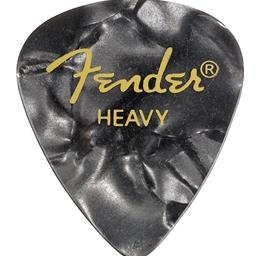 Fender Premium Celluloid 351 Shape Picks, Heavy, Black Moto, 12-Pack