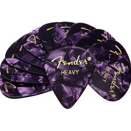 Fender Premium Celluloid 351 Shape Picks, Heavy, Purple Moto, 12-Pack