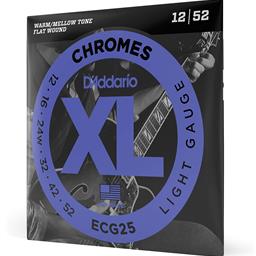D'Addario 12-52 Light, XL Chromes Electric Guitar Strings