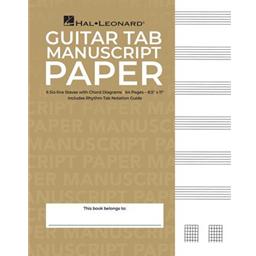 Guitar Tablature Manuscript Paper Hal Leonard
