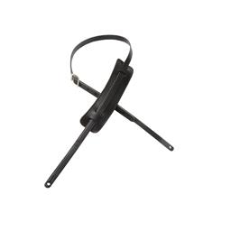 LEVY'S 5/8" Wide Black Veg-tan Leather Guitar Strap.