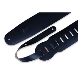 LEVY'S 3 1/2" Wide Black Genuine Leather Bass Strap