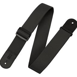 LEVY'S 2" Wide Black Polypropylene Guitar Strap.