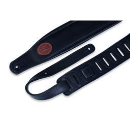 LEVY'S 3" Wide Black Garment Leather Guitar Strap.