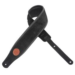LEVY'S 3" Wide Black Suede Guitar Strap.