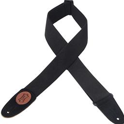 LEVY'S 2" Wide Black Cotton Guitar Strap.