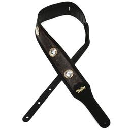 Taylor Grand Pacific Strap , 3" Nickel Conchos, Black Leather