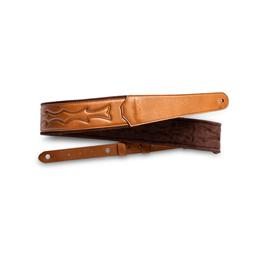 Taylor Vegan Leather Strap,Tan w/Stitching, 2.75",Embossed Logo