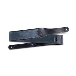 Taylor Blue Denim Strap,Navy Leather Edges,2.5" Embossed Logo