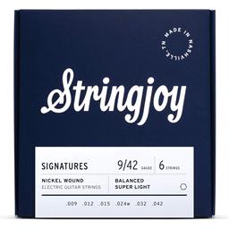 Stringjoy Signatures | Balanced Super Light Gauge (9-42) Nickel Wound Electric Guitar Strings