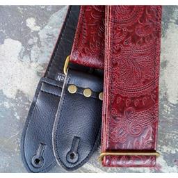 Couch Paisley Oxblood w/ custom bronze hardware