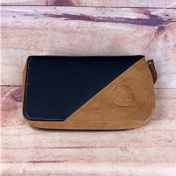 Gard Bags Rectangle shaped leather pouch for four Trumpet / Trombone mouthpiece Elite series, metal zippers, black cow softy leather + LNT trims Leather