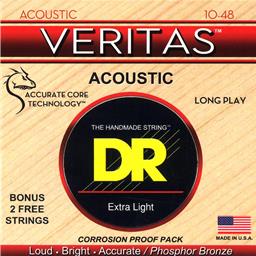 DR VERITAS - Coated Core Technology Acoustic Guitar Strings Extra Light 10-48