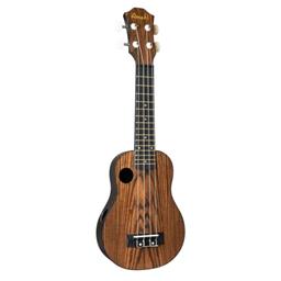 Amahi Soprano Troubador, Bocote Top, Offset Soundhole HCLF445, w/ Bag