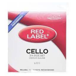 Red Label Cello D Single String 3/4 Medium