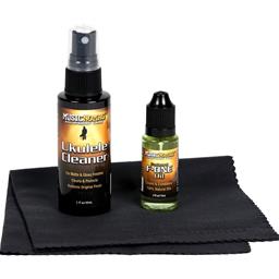 Music Nomad Premium Ukulele Care Kit (3 Pak) - Ukulele Cleaner, F-ONE(1/2 oz.), Cloth