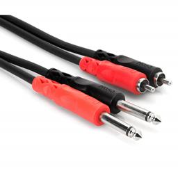 Hosa 12' Dual Audio Cable 1/4" TRS to RCA