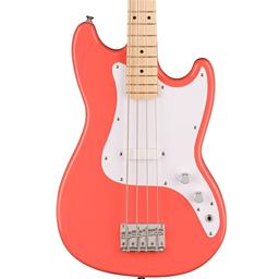 Squier Sonic Bronco Bass, Maple Fingerboard, White Pickguard, Tahitian Coral