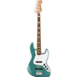 Squier Affinity Series Active Jazz Bass, Laurel Fingerboard, White Pickguard, Mystic Sea Foam Green