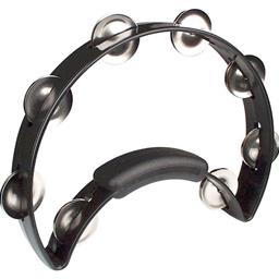 RhythmTech Half Moon Black Tambourine 1 Row
