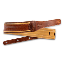 Taylor Spring Vine Strap, Dark Brown/Butterscotch/Distressed Brown Leather, 2.5"