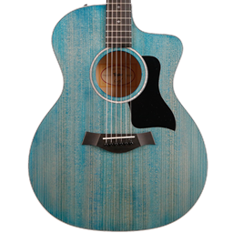 Taylor 214ce DLX LTD Grand Auditorium Acoustic Electric Guitar with Case Trans Blue