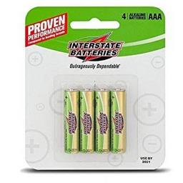 Interstate 4-Pck AAA Alkaline Battery