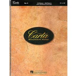 Carta Manuscript Paper No, 9 Basic Spiralbound